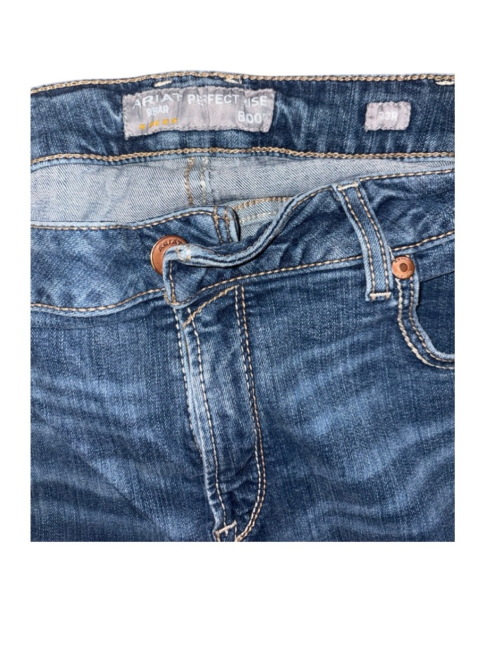Ariat Rebar M4 Low Rise Boot Cut Jeans 33x31 Workwear Denim - Picture 6 of 6